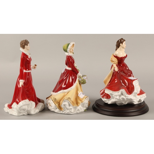 15 - Three Royal Doulton figurines to include Christmas Day 2012 Winter's Dream HN5546, Winter Ball HN546... 