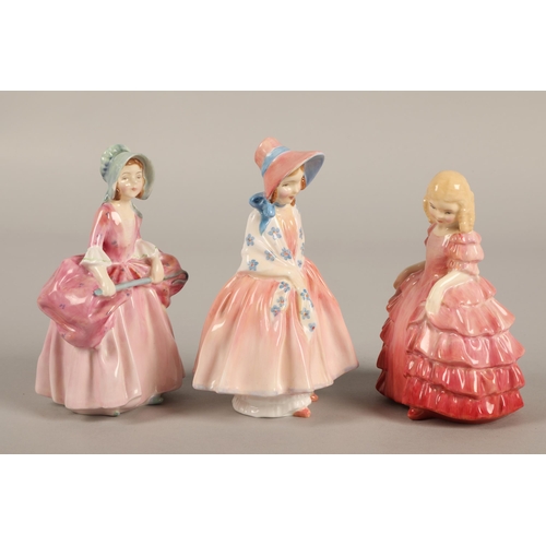 24 - Three Royal Doulton figurines to include Bo Peep HN1811, Rose HN1368, and Lily HN1798 (3)