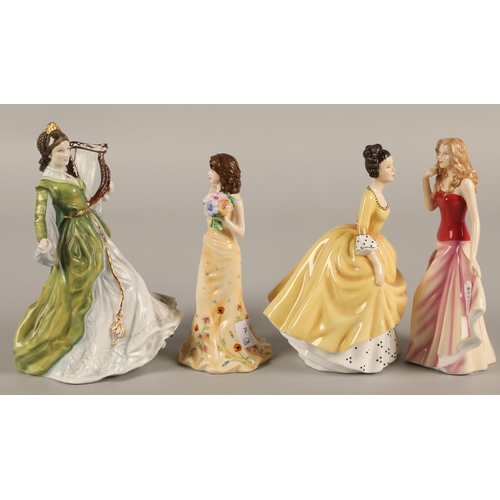 7 - Four Royal Doulton figurines to include Thinking of You HN5265, Georgie HN5188, Coralie HN4929, and ... 