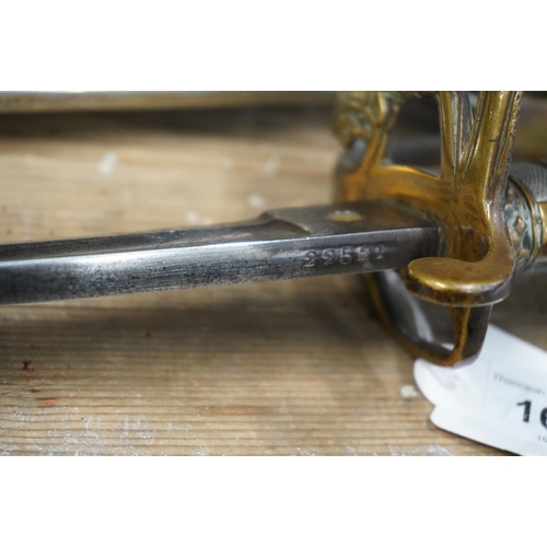 1681 - Scottish military sword of the 21st Regiment Royal Scots Fusiliers, the etched fullered blade with R... 