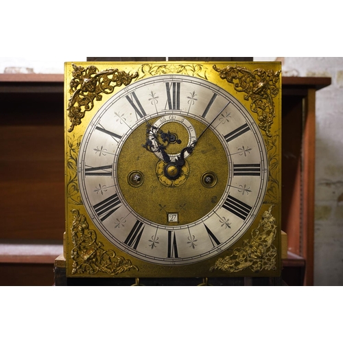 538 - Thomas Stubbs of London, a longcase grandfather clock in pollarded oak and walnut Dutch influence ma... 