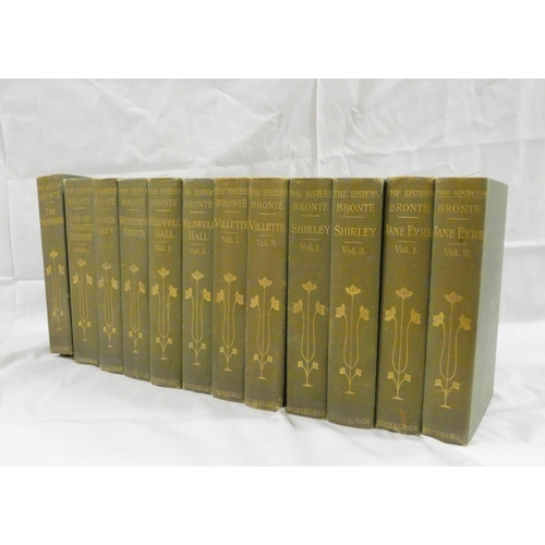 23 - BRONTË SISTERS.  Thornton Edition of The Works. 12 vols., ed. by Temple Scott. Half titles & tit... 