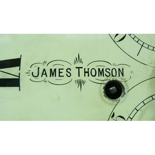 299 - James Thomson, DumfriesVictorian mahogany eight day longcase clock, the painted dial depicting Cotte... 