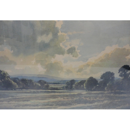 445 - Edwin Harris BWS (British, 1891 - 1968)Landscape scene, possibly Chanctonbury Signed, watercolour, 3... 