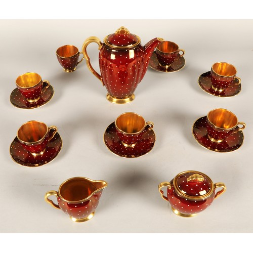 43 - Carlton Ware Rouge Royale part coffee set