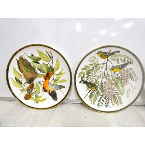 12 - Three Franklin Mint Songbirds of The World, collectors plates.