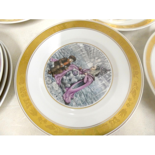 13 - Eleven Royal Copenhagen Hans Christian Andersen plates 1975.