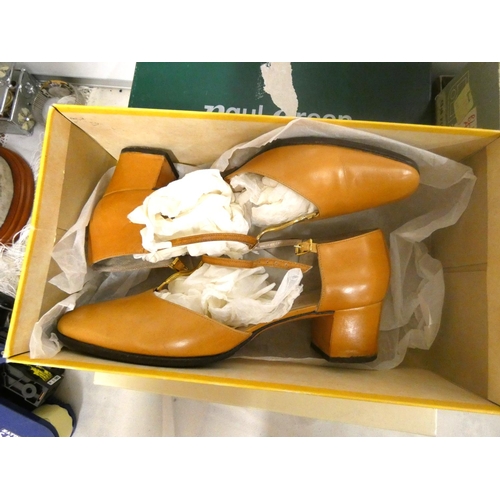 22 - Large bag of vintage designer shoes including Russell Bromley, Rayne, Camel Calf and Gilt Strap.