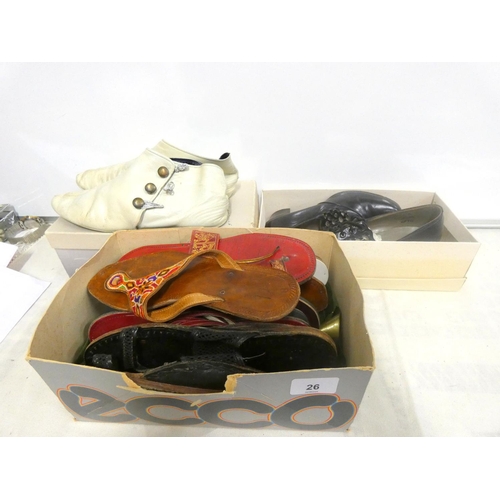 26 - Collection of vintage shoes including Raynes etc.