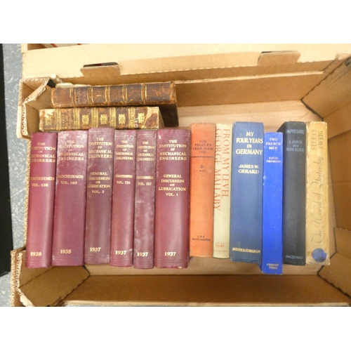 37 - Two boxes of vintage books including mechanical engineer