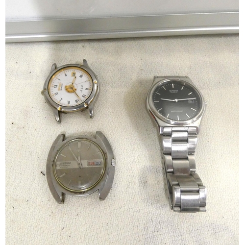 5 - Two vintage Seiko watches and a Casio.