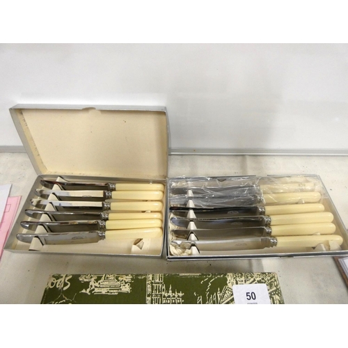 50 - Collection of  vintage Harrods cutlery, mainly boxed.