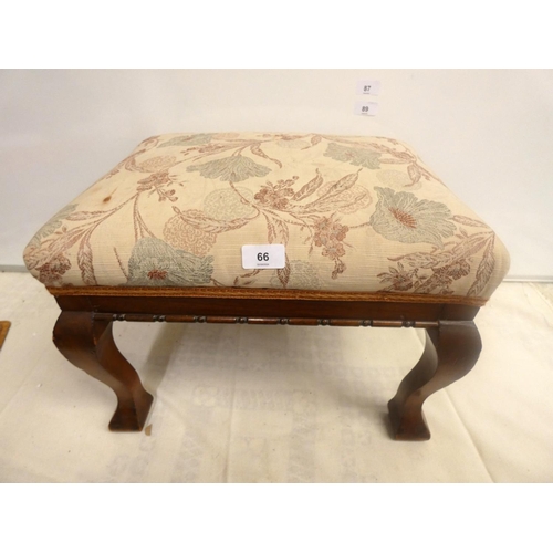 66 - Small Victorian mahogany footstool.