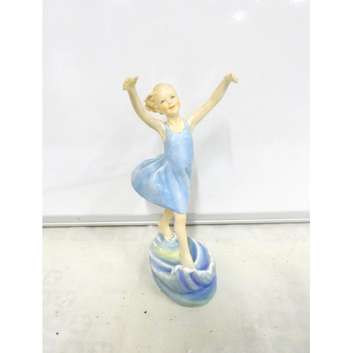 82 - Royal Worcester Figure 'Dancing Waves' by F G Doughty. No3225