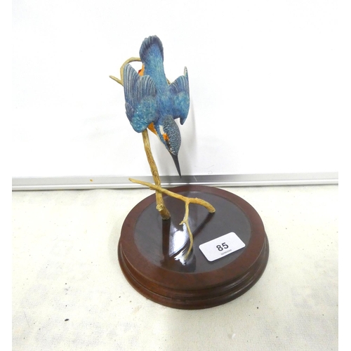 85 - Border Fine Arts, Kingfisher, signed Ayres.