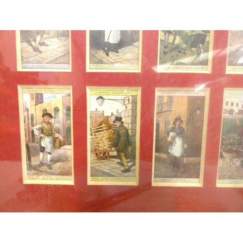 96 - Players cigarette cards framed set, Cries of London.