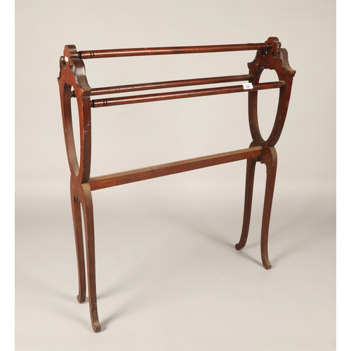 Victorian mahogany drying rack, 91cm high