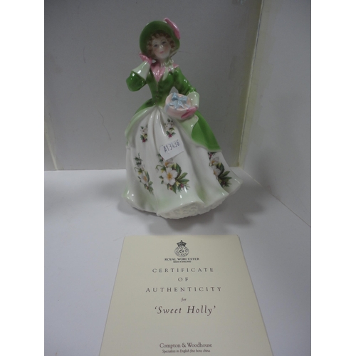 207 - Four Royal Worcester limited edition figures to include 'Sweet Rose', 'Sweet Violet', 'The Last Walt... 