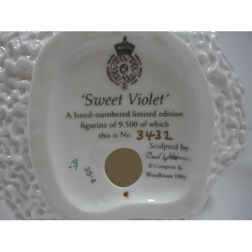 207 - Four Royal Worcester limited edition figures to include 'Sweet Rose', 'Sweet Violet', 'The Last Walt... 