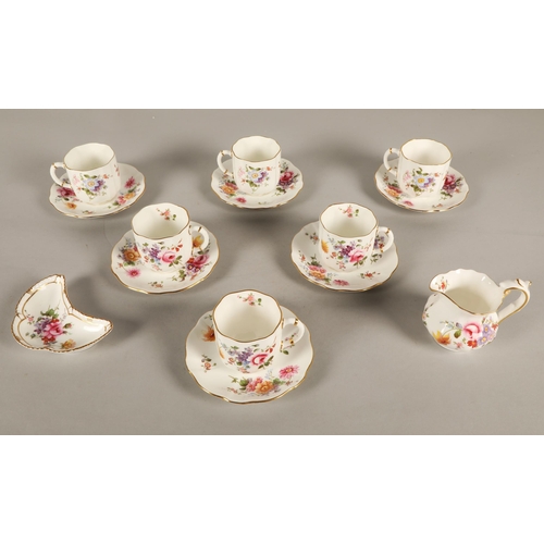 44 - Royal Crown Derby 'Derby Posies' part coffee set