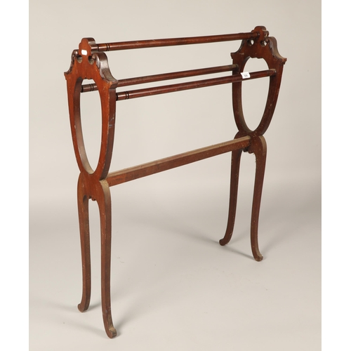 Victorian mahogany drying rack, 91cm high