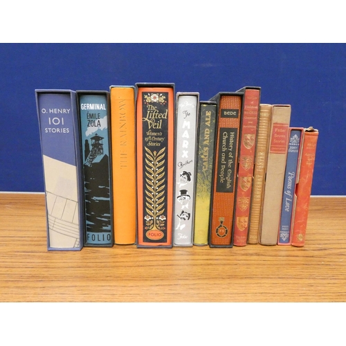 143 - FOLIO SOCIETY.  12 various vols. in slip cases.