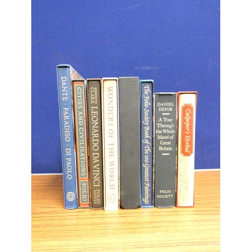 147 - FOLIO SOCIETY.   8 various vols. in slip cases incl. travel & topography.