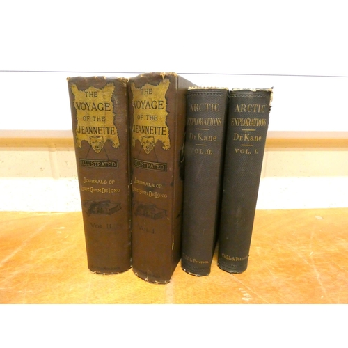 15 - DE LONG G. W.  The Voyage of the Jeannette. 2 vols. Illus. Worn orig. brown pict. cloth, l... 