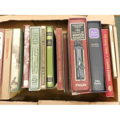 151 - FOLIO SOCIETY.   15 various vols. in slip cases, adhesions to backs of slip cases.