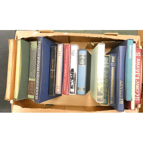 152 - FOLIO SOCIETY.  15 various vols. in slip cases, adhesions to backs of slip cases.