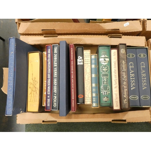 153 - FOLIO SOCIETY.   15 various vols. in slip cases, adhesions to backs of slip cases.