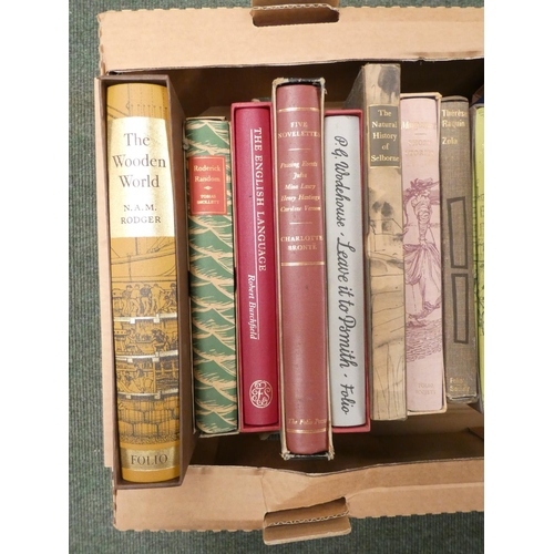 154 - FOLIO SOCIETY.   15 various vols. in slip cases, adhesions to backs of slip cases.