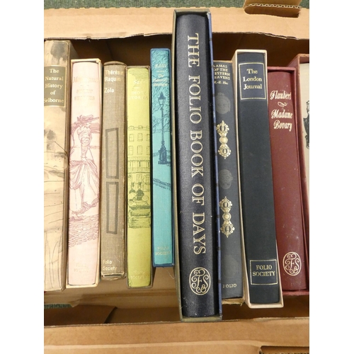 154 - FOLIO SOCIETY.   15 various vols. in slip cases, adhesions to backs of slip cases.