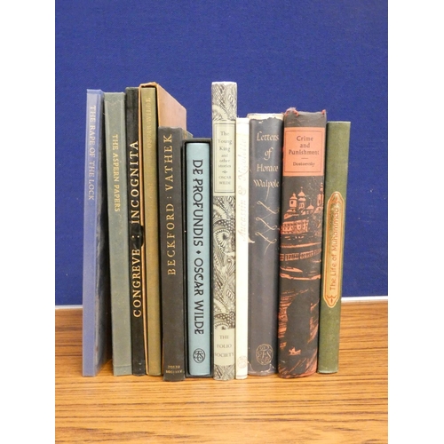 159 - FOLIO SOCIETY.  4 vols. in d.w's & 7 others incl. Oscar Wilde.