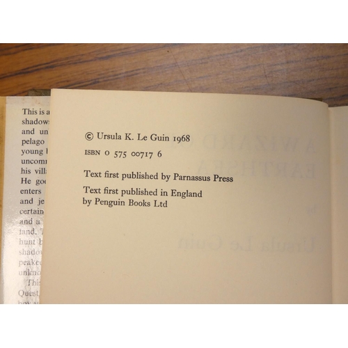 161 - LE GUIN URSULA.  Three UK 1st eds. in unclipped d.w's, A Wizard of Earthsea, 1971; The Tombs of Atua... 