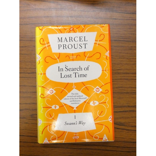 162 - PROUST MARCEL.  In Search of Lost Time. The set of 6 vols. White cloth in d.w's. 1992; also 3 others... 