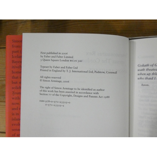 175 - FABER & FABER (Pubs) & others.  16 modern poetical 1sts in d.w's, Simon Armitage, Carol Ann ... 