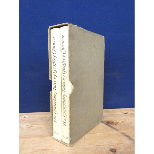 180 - CHAUCER GEOFFREY.  The Canterbury Tales. 2 vols. Unnumbered ltd. ed. of 1500 signed by the... 