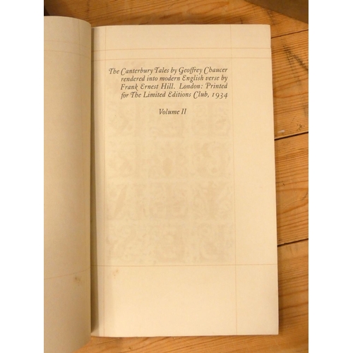 180 - CHAUCER GEOFFREY.  The Canterbury Tales. 2 vols. Unnumbered ltd. ed. of 1500 signed by the... 