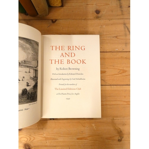 181 - BROWNING ROBERT.  The Ring & the Book. 2 vols. Ltd. ed. 400/1500 signed by the engrave... 