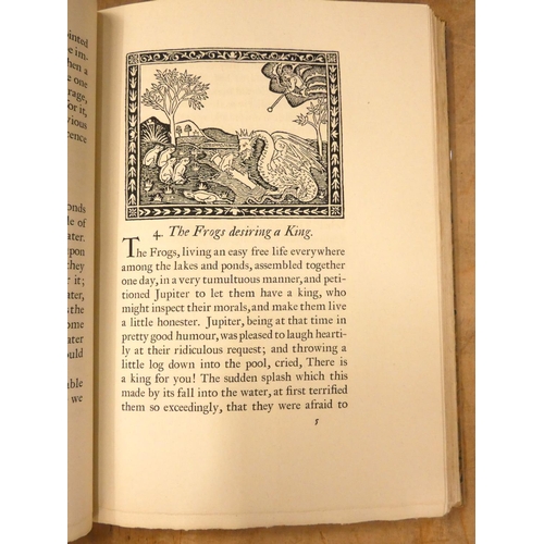 187 - ROGERS BRUCE (Designer).  Aesop's Fables. Signed ltd. ed. 158/1500. Woodcut illus. Quarto. Qtr. vell... 