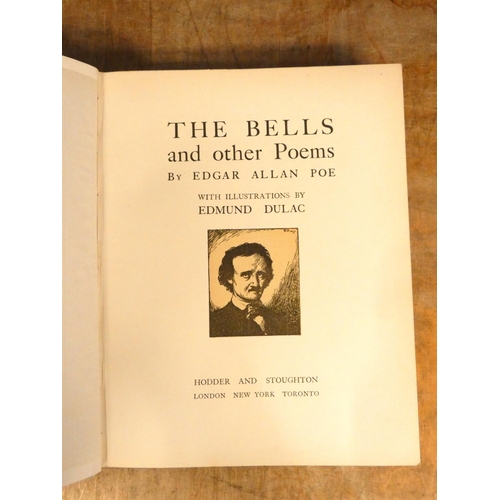 197 - DULAC EDMUND (Illus).  The Bells & Other Poems. Col. plates & text illus. Quarto. ... 