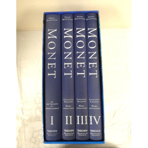 27 - WILDENSTEIN DANIEL.  Monet or The Triumph of Impressionism. 4 vols. Illus. Quarto. Orig. b... 