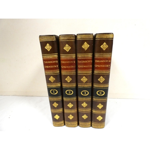 44 - THOMSON THOMAS.  A System of Chemistry. 4 vols. Half title & eng. plate to each vol. C... 