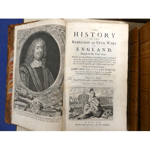 45 - CLARENDON EARL OF.  The History of the Rebellion & Civil Wars in England. 3 vols. Eng. port. fro... 