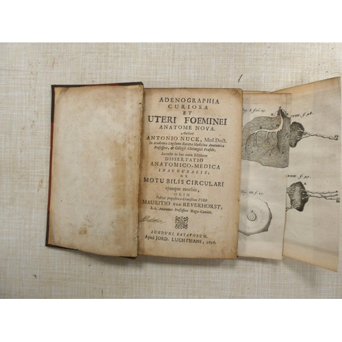 48 - NUCK ANTONIO.  Adenographia Curiosa et Uteri Foeminei Anatome Nova. Eng. title & 9 fld... 