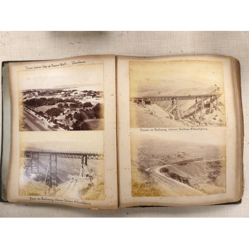 49 - Victorian Photographs - South Africa.  An album of 70 plus sepia & other plate & h... 