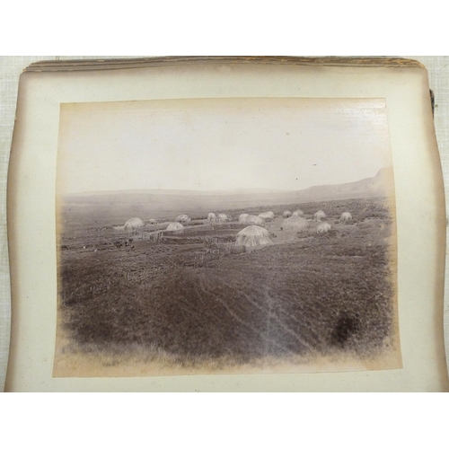 49 - Victorian Photographs - South Africa.  An album of 70 plus sepia & other plate & h... 