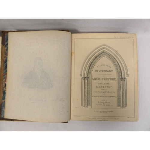 55 - LOMAX E. & GUNYON T. (Eds).  Nicholson's Dictionary of Architecture. 2 vols. Many eng.... 