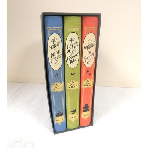 59 - FOLIO SOCIETY.  The Complete Winne the Pooh. 3 vols. in slip case.